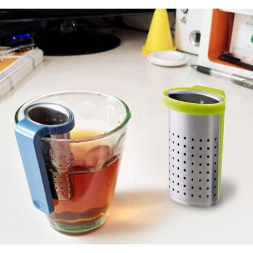 Portable Stainless Loose Steel Tea Leaves Infuser with Handle Drinkware Filter