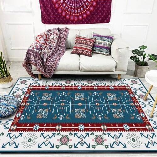 Retro Vintage Carpet Persian Carpet Living Room Bedroom Mat Anti-slip Area Carpet Absorbent Boho Carpet