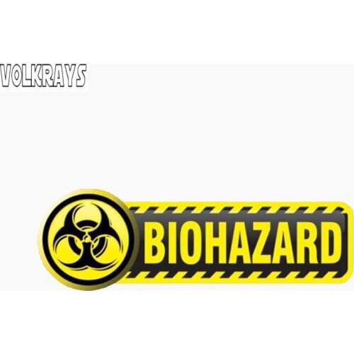 Volkrays Personality Car Sticker Biohazard Sign Accessories Reflective Cover Scratches PVC Decal for Mazda Gti Logan,4cm*12cm