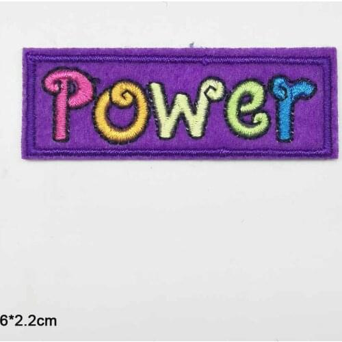 Letters Love Power Iron On Embroidered Clothes Patches For Clothing Stickers Garment Apparel Accessories