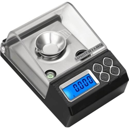 30g/0.001g High Precision Professional Digital Milligram Scale Mini Electronic Balance Powder Scale Gold Jewelry Carat Scale