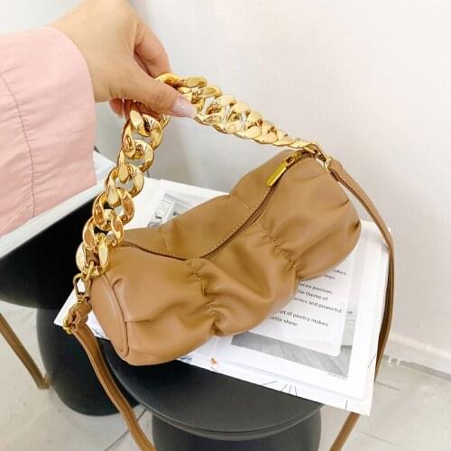 Fashion Women Thick Chain Pu Leather Handbags High Quality Ladies Small Crossbody Bags for Women Designer Female Shoulder Bag
