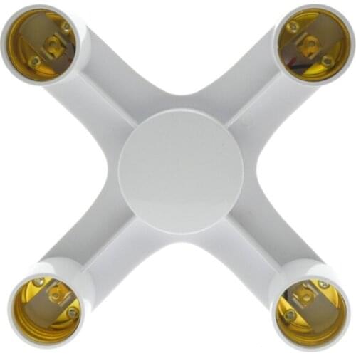 4 In1 E27 Base Socket Splitter LED Light Lamp Bulb Converters Socket Splitter Studio LED Light Adapter Lights Split Holder Base