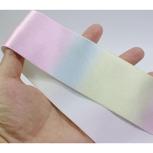 5cm wide printed rainbow skin-friendly smooth elastic wide elastic pants wide rubber band flat elastic pants belt