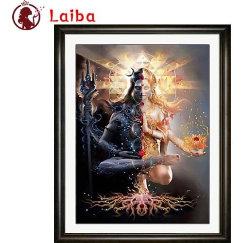 5D DIY full square diamond painting Indian Lord Shiva mosaic diamond rhinestone embroidery cross stitch full display home decor