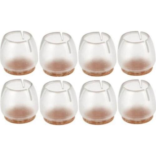 8Pcs/Lot 17*21mm Chair Leg Caps Rubber Feet Protector Pads Furniture Table Covers Round Bottom