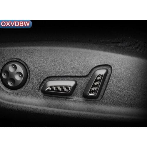 For Audi a4 b9 RS4 S4 accessories Interior Trim Carbon Fiber Seat adjustment control panel decoration 2016-2019 Car styling
