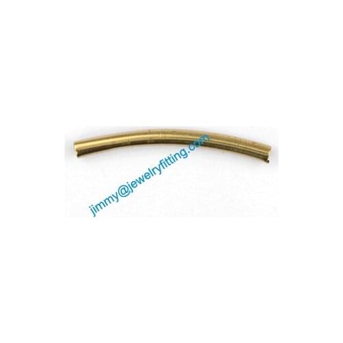 Cloth Accessories Raw Brass metal European spacer tube beads Pave tube beads draw tube 2*22mm