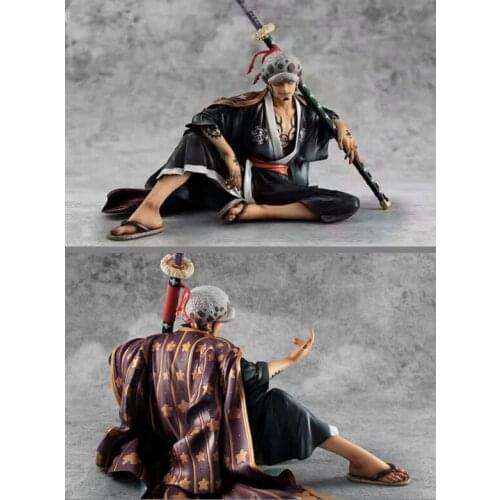 Anime Figure O.n.e.P.i.e.c.e POP Wano Country Kimono Trafalgar D Water Law Samurai Suit Sitting Posture Boxed Figure