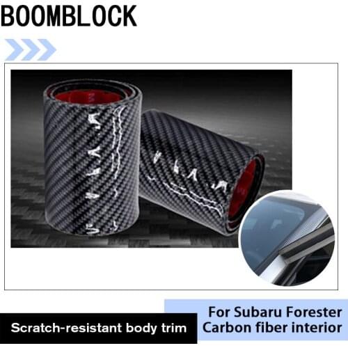 Car Styling Universal 5D Carbon Fiber Rubber Car Door Sill Protector Stickers for Alfa Romeo 159 Fiat 500 Citroen C4 Renault