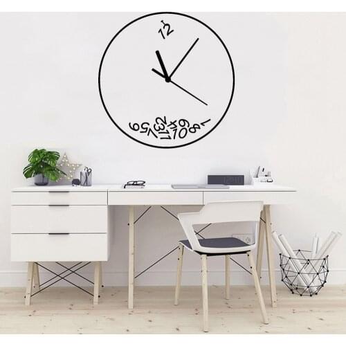 Watch Wall Decal Office Classroom Wall Decoration Dial Clock Time Home Interior Room Self-adhesive Vinyl Wall Stickers Z618