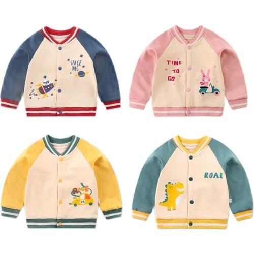 Baby Jacket Childrens Clothes Spring Autumn Coats New Boys Girls Jackets Baseball Uniforms Kids Plus Velvet Cardigan Outerwear