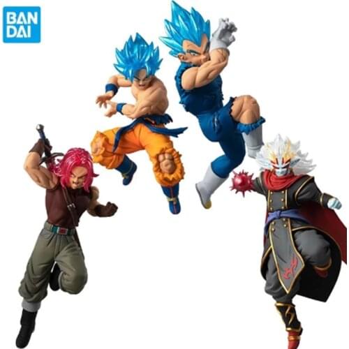 BANDAI Original Anime Dragon Ball Z Gashapon Vs Dragon Ball 15 Vegeta Trunks Goku Pvc Action Action Figure Model Toys for Boys