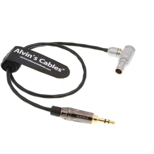 Alvins Cables Red Komodo Timecode Cable Tentacle Sync 3.5mm TRS to EXT 9 Pin Male Right Angle