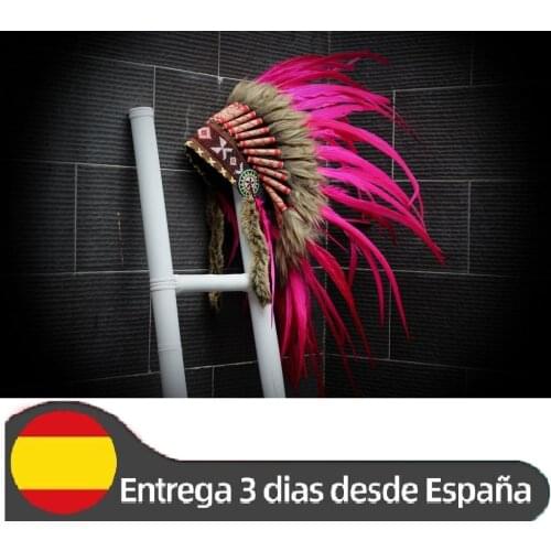 Native American Indian Inspired Feather Headdress(Length: Short) costume