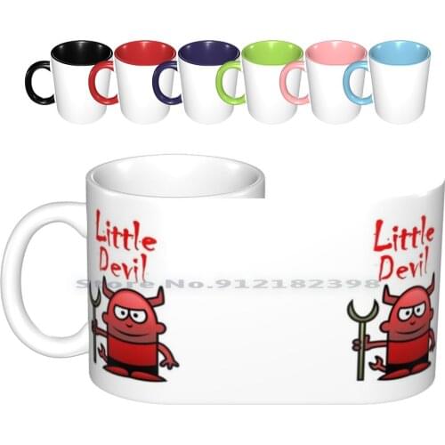 Little Devil Ceramic Mugs Coffee Cups Milk Tea Mug Cartoon Devil Cute Devil Demon Devil Devil Clipart Evil Funny Cartoon Funny