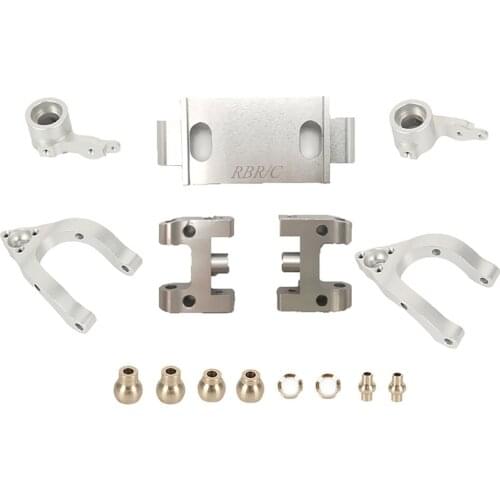 Aluminum Alloy Upper Lower Swing Arm Steering Cup Kit for WPL D12 RC Car Upgrade Part