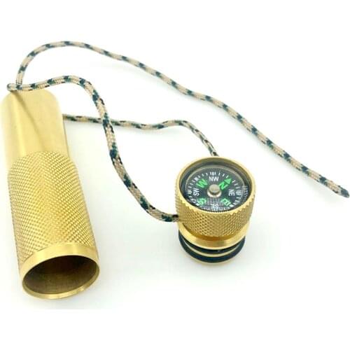 Multifunction Outdoor Tool EDC Large Waterproof Compass Camping Hiking Brass Sealed Box Case Outdoor Survival