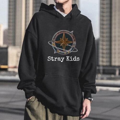 Fashion Korean Style KPOP Stray Kids Unlock Hoodies Tops Men Harajuku GO LIVE IN LIFE Peripheral Support Hooded Swatshirt Women