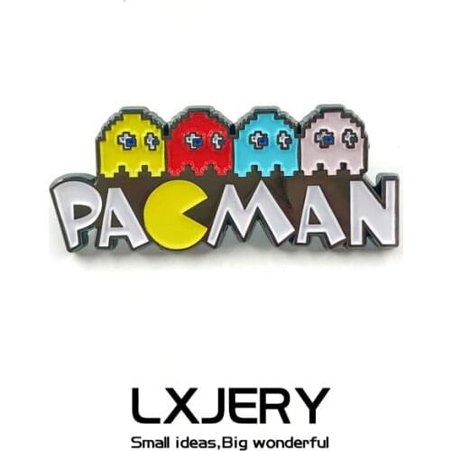 Cartoon PACMAN Pin Badge On Backpack Funny Game Brooch Pins For Clothes Broche For Game Fans Schoolbag