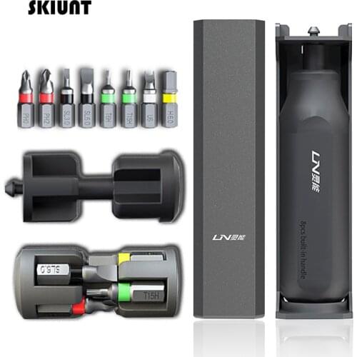 SKIUNT Precision Screwdriver Set 8 In 1 Magnetic Phillips Slotted Bits For Screwdriver Kit Portable Household Repair Hand Tools