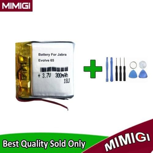 Toolsets + 300mAh AHB472625PLT Rechargeable Battery For Jabra Evolve 65 Bluetooth Earphone headset Batterie Accumulator AKKU