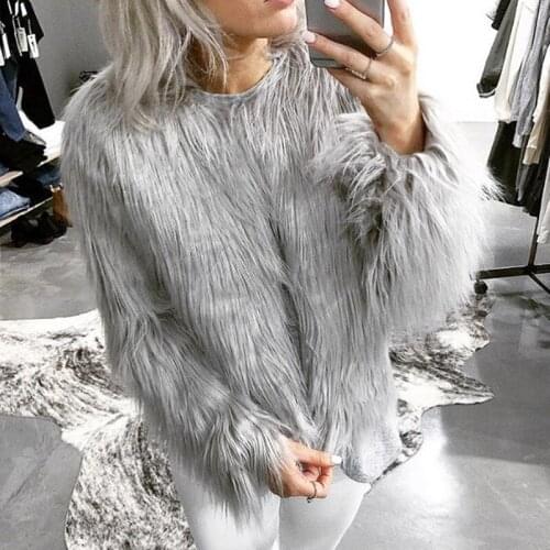 Ladies Fur Overcoat Imitation Fur Faux Fox Jackets Women Floating Hair Jacket Fur Coat Fashion Party Fur Warm Coat Plus Size