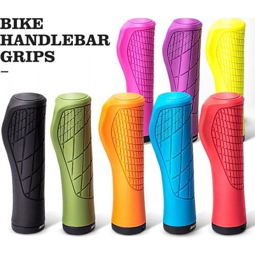 MTB Bike Silicone Handlebar Grip Single Locking Bike Grips Anti-Slip Comfortable Handlebar Grip Cover for Mountain Road Bicycle