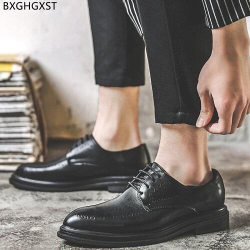 Italian Leather Pointed Shoes Men New 2021 Men Office Shoes Black Formal Brown Business Shoes for Men Zapatos Hombre Chaussure