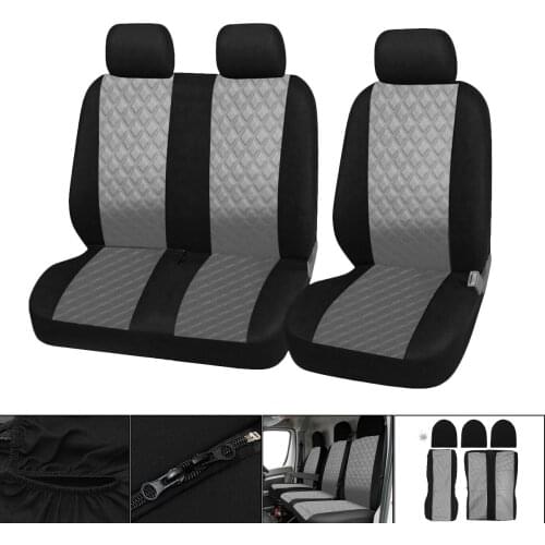 2+1 Type Split Seat Cover Diamond Look Universal Car Truck Seat Cushion For Ford Transit Custom For Vauxhall For Renault Master