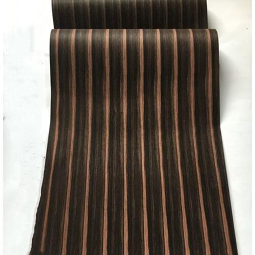 Reconstituted Natural Genuine Ebony Wood Veneer Decorative Sliced Veneer for Furniture 62cm x 2.5m Backing Kraft Paper Q/C