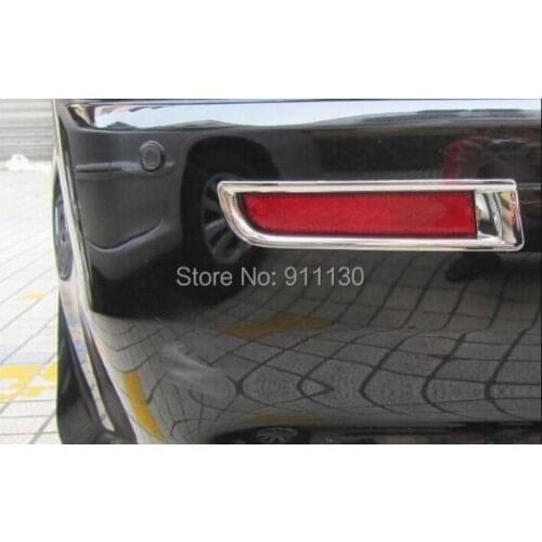 ABS Chrome Rear fog lamp cover/Rear fog light covers 2 PCS/Set for Mitsubishi Lancer EX 2010-2014