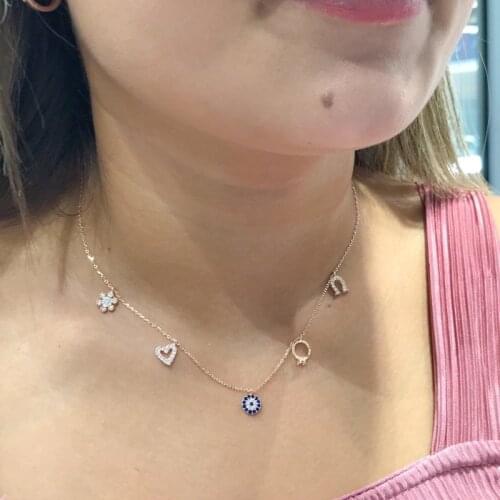 Custom Figured Fortune Necklace Silver Necklace