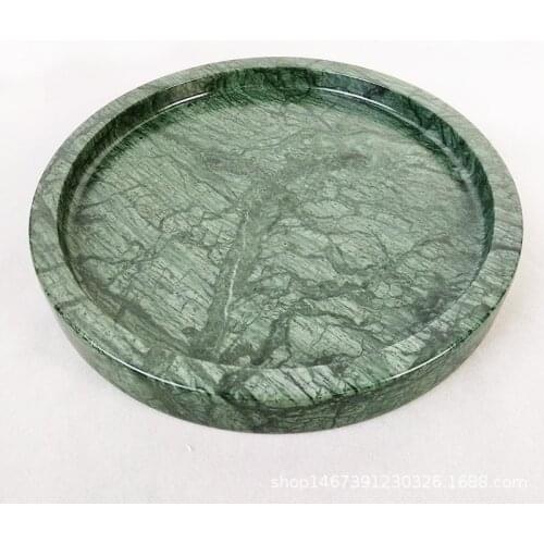 Green Marble Tray Home Soft Decoration Model Room Decoration Cosmetic Bathroom Storage Tray