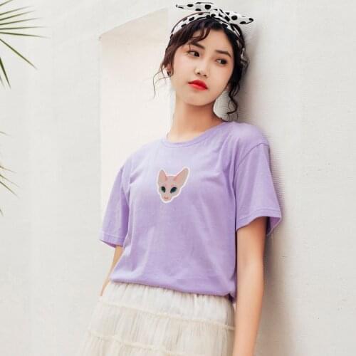 Womens T-shirts Cat Print 100% Cotton Anastasiz Cat Merch Good Quality Tshirts Fashion Unisex Tops Casual Tees Анастасиз Мерч