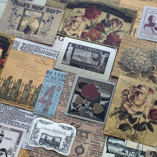 40 Pcs Renaissance Series Vintage Journal Decorative Stickers Scrapbooking Stick Label Diary Stationery Album Flower Stickers