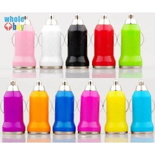 400pcs/lot Colorful Mini USB Car Charger For IPhone 5 5s 4 4G 3G IPod ITouch HTC Samsung mobile phone chargers