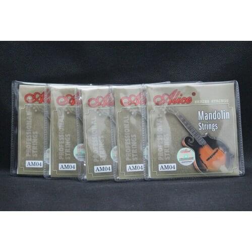 5 Sets Coated Copper Alloy Loop End Mandolin Strings AM04 (.010 .014 .024 .034)