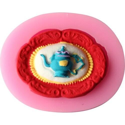 Tea Pot Cooking Tool Fondant Shaped Baking DIY Cake Sugar Silicone Craft Fondant Mold Tray Candymold D417