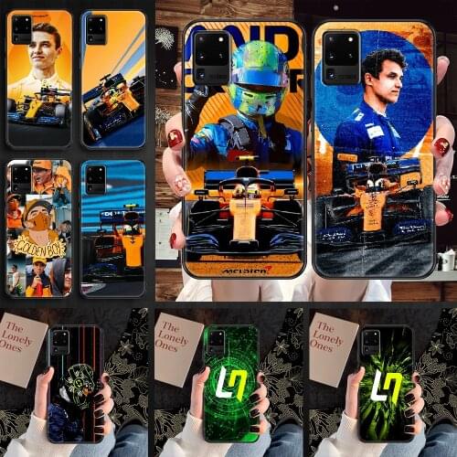 Racing Lando Norris Phone case For Samsung Galaxy Note 4 8 9 10 20 S8 S9 S10 S10E S20 Plus UITRA Ultra black soft prime art