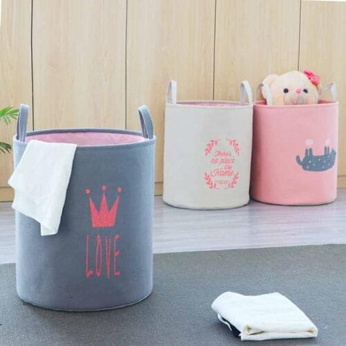Cotton Linen Large Laundry Basket Denim Canvas Dirty Clothes Basket Bathroom Wasmand Storage Basket для грязного белья в ванной