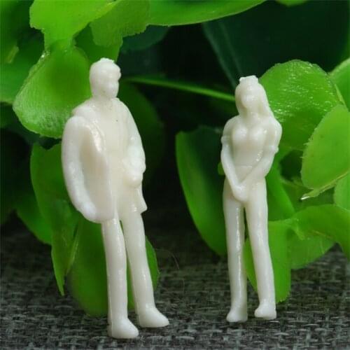 100Pcs OO Scale 1:75 Unpainted Model People Figures Passenegers Pose Diorama Train Railway Street Park Scenery Landscape Layout