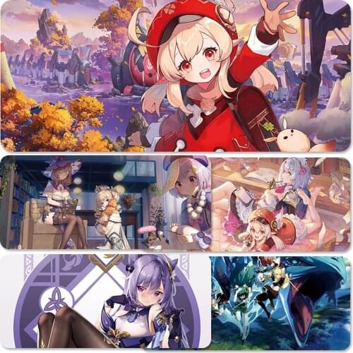 Game Genshin Impact Waterproof Desk Mat Mouse Pad Computer Keyboard Table Pad Large Gaming High Quality Mouse Pad Toy Gift