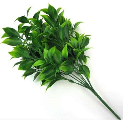 Artificial plants, with 7 branches, used for garden planks, fake grass, eucalyptus, orange, fake plants, used to decorate househ