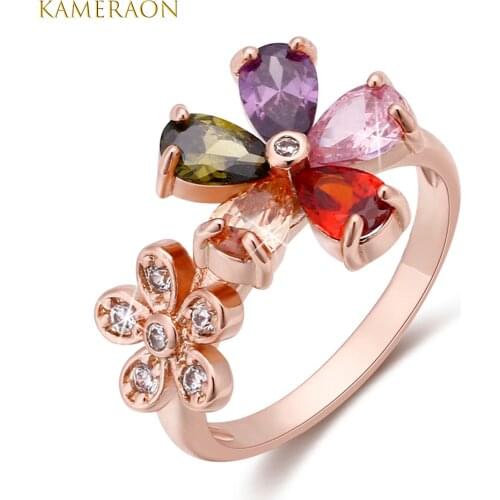 Кольца с кристаллами KAMERAON China At AliExpress