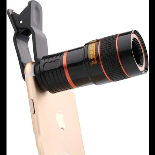 8 Times Mini Pocket Outdoor Monocular Telescope Photograph videotape Telescope with mobile phone Camera Handset Clip Mount