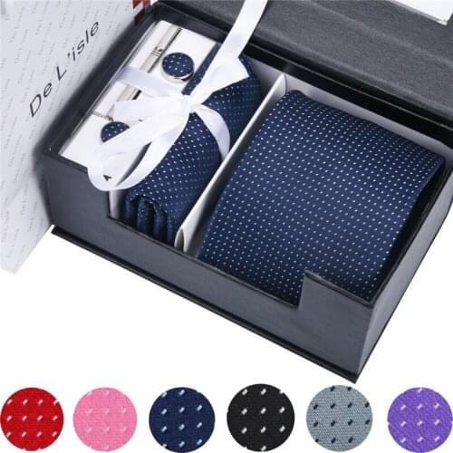 Fashion Neck Tie Sets Mens Accessories 2019 Men Neckties Pocket Square Mens Ties Set