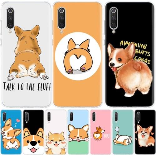 Cartoon Corgi Super Cute Dog Silicon Phone Case For Xiaomi Redmi Note 10 9 8 9S 8T 7 6 5 6A 7A 8A 9A 9C Pro Customized Cover Coq