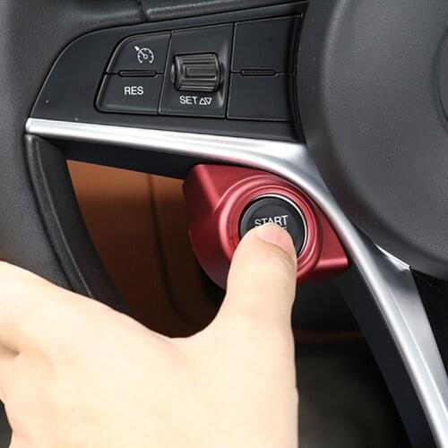 Car Start Engine Stop Cover Trim For Alfa Romeo Giulia Stelvio 2017 2018 ABS Plastic carstyling Accessories