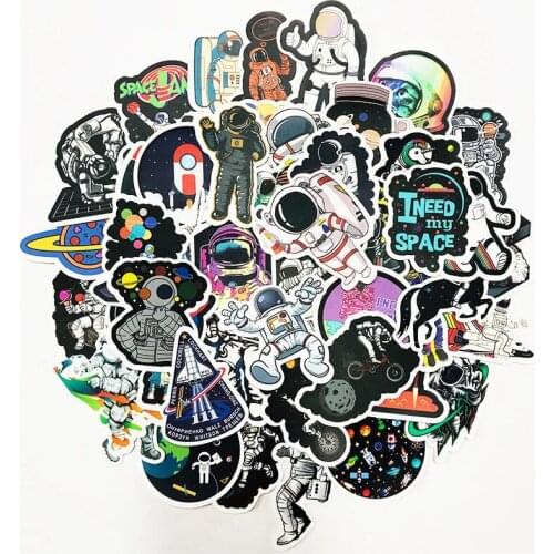 10/30/50Pcs/Pack Outer Space Graffiti Stickers Astronaut For Motorcycle Laptop Luggage Refrigerator Toy Car Waterproof Sticker